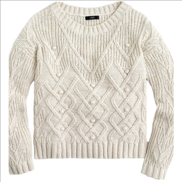 J. Crew Sweaters - J Crew Womens Sweater Fisherman Knot Gilmore‎ Girl Cottagecore Coastal Medium